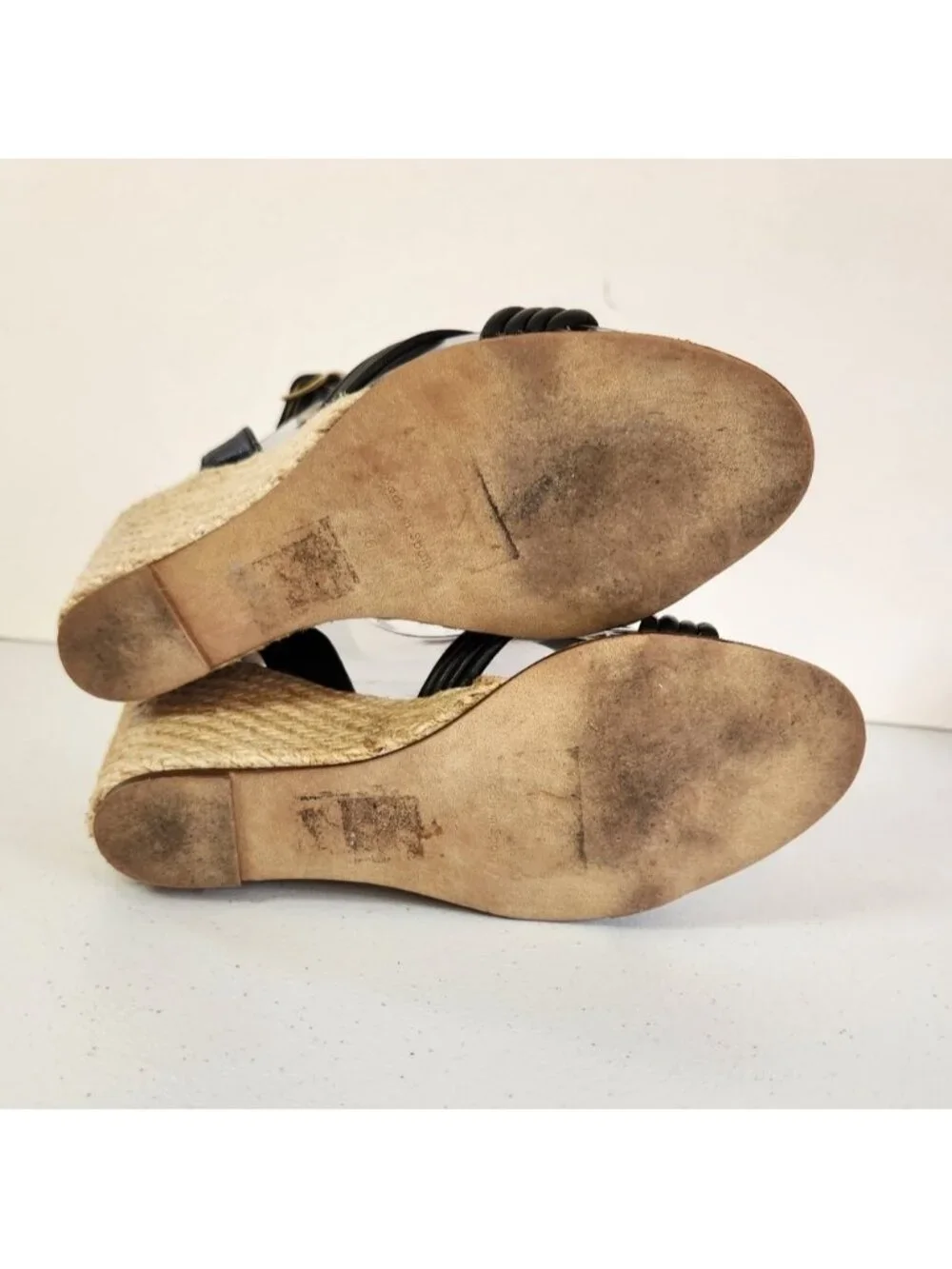 Palomitas by Paloma Barcelo Black Knot Sandals Shoes Wedge Heels Open Toe 36 6
